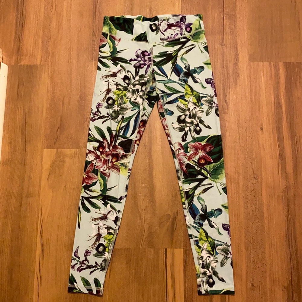 Anthropologie floral leggings size small